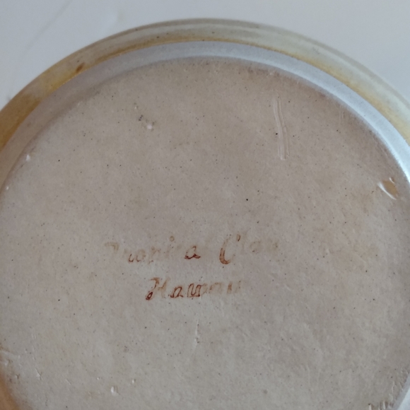 Signed handmade pottery toothbrush and toothpaste holder - Picture 3 of 6